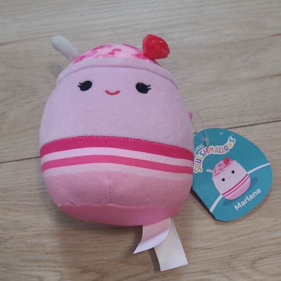 Squishmallows Other - Squishmallow Food Marlene the Strawberry Cereal Scented 5 Inch Soft Plush Pink